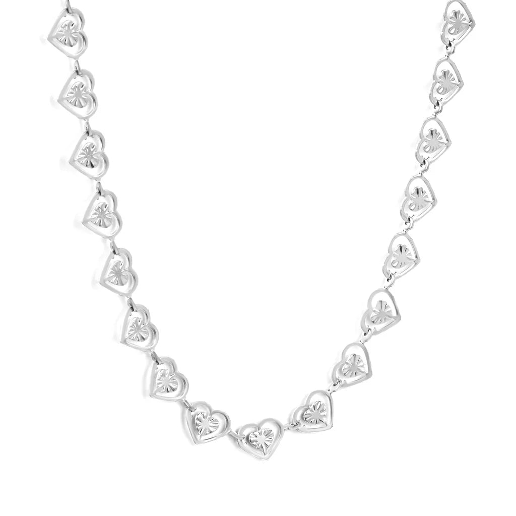 לבבות בקלאס בצבע כסף