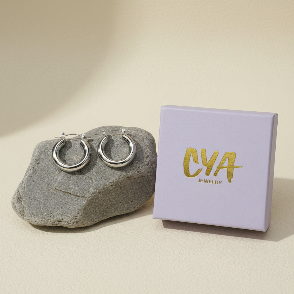 עגילי חישוק עבים