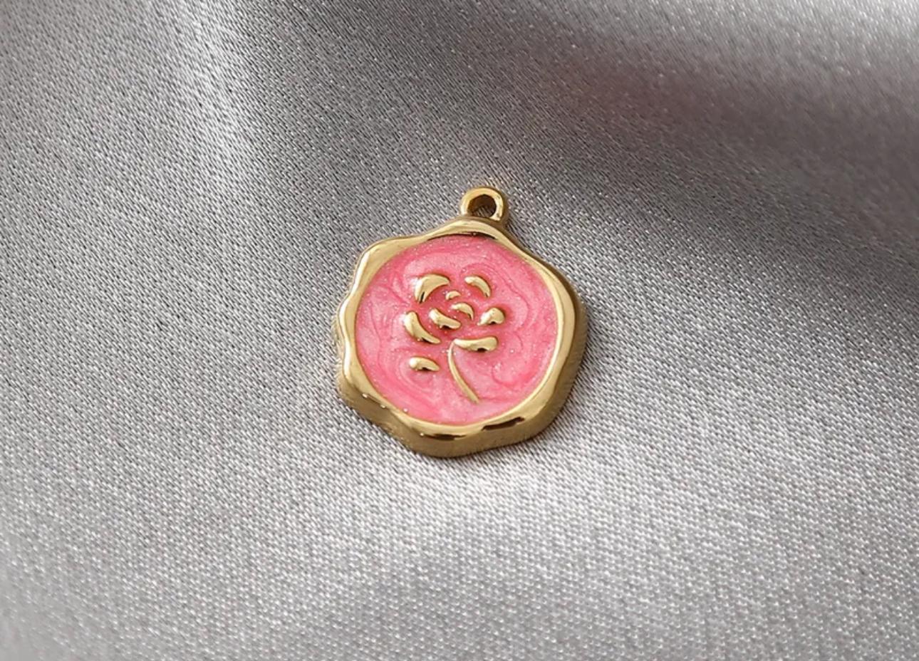 צ׳ארמ מטבע ורד ורוד זהב