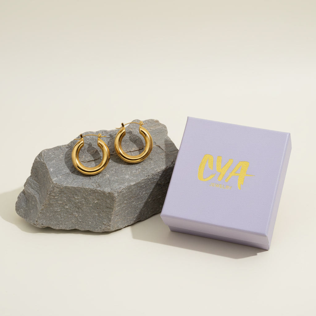 עגילי חישוק עבים