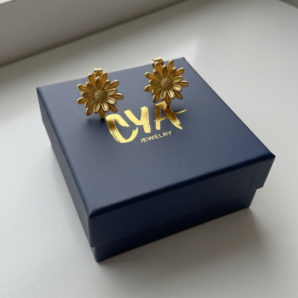 עגילי פרח סטייל