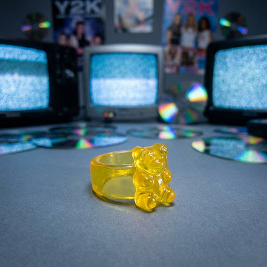 טבעת דובון גומי כי למה לא?! (צהוב)