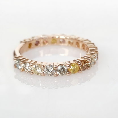 3/4 Eternity Fancy Color Ring