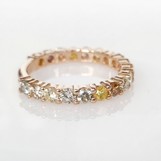 3/4 Eternity Fancy Color Ring