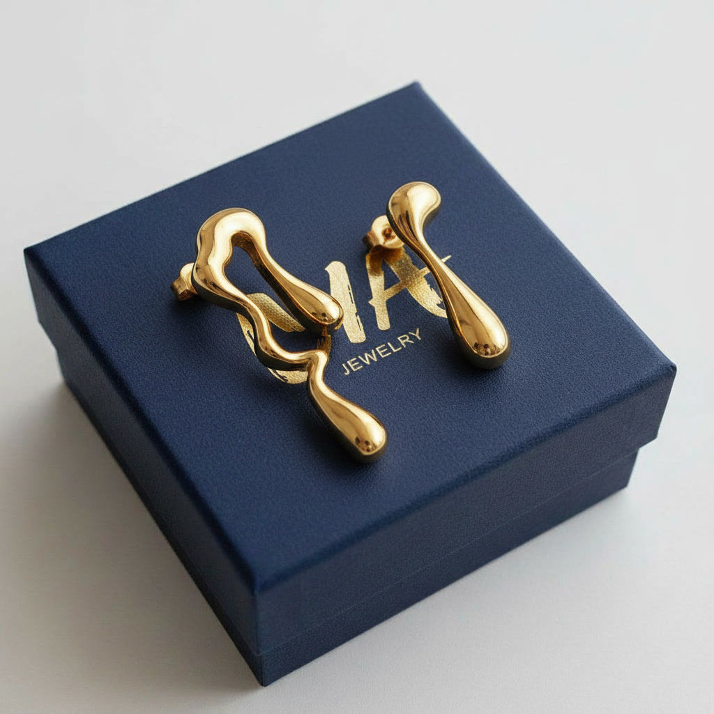 עגילים נוזלים בשיק ברמות