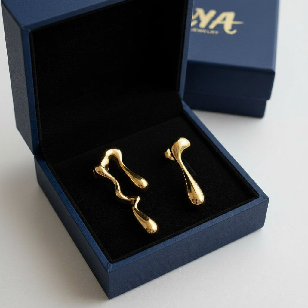 עגילים נוזלים בשיק ברמות