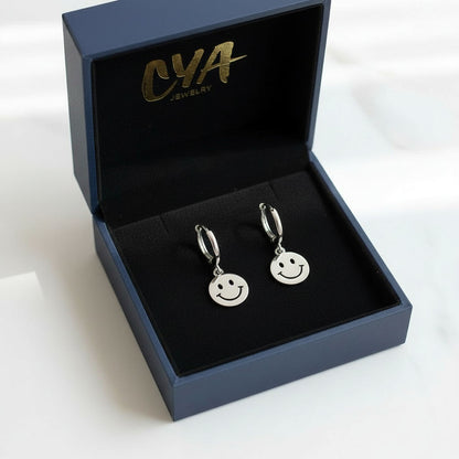 עגילי חישוק סמיילי