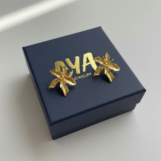 עגילי פרח גם אלגנט