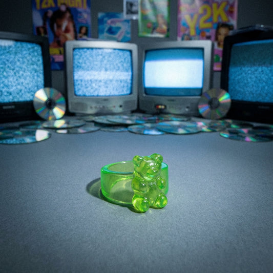 טבעת דובון גומי כי למה לא?! (ירוק)