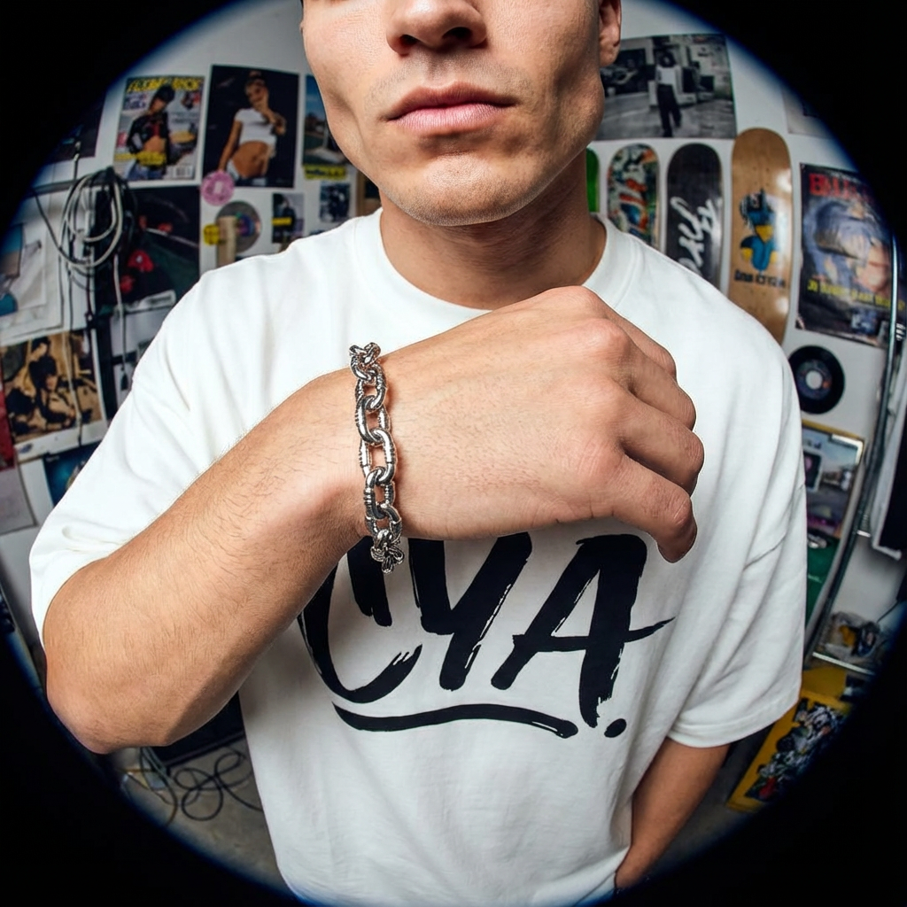 צמיד גורמט צ׳אנקי עם טקסטורה