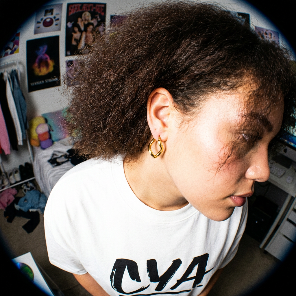 עגיל חישוק עם טוויסט