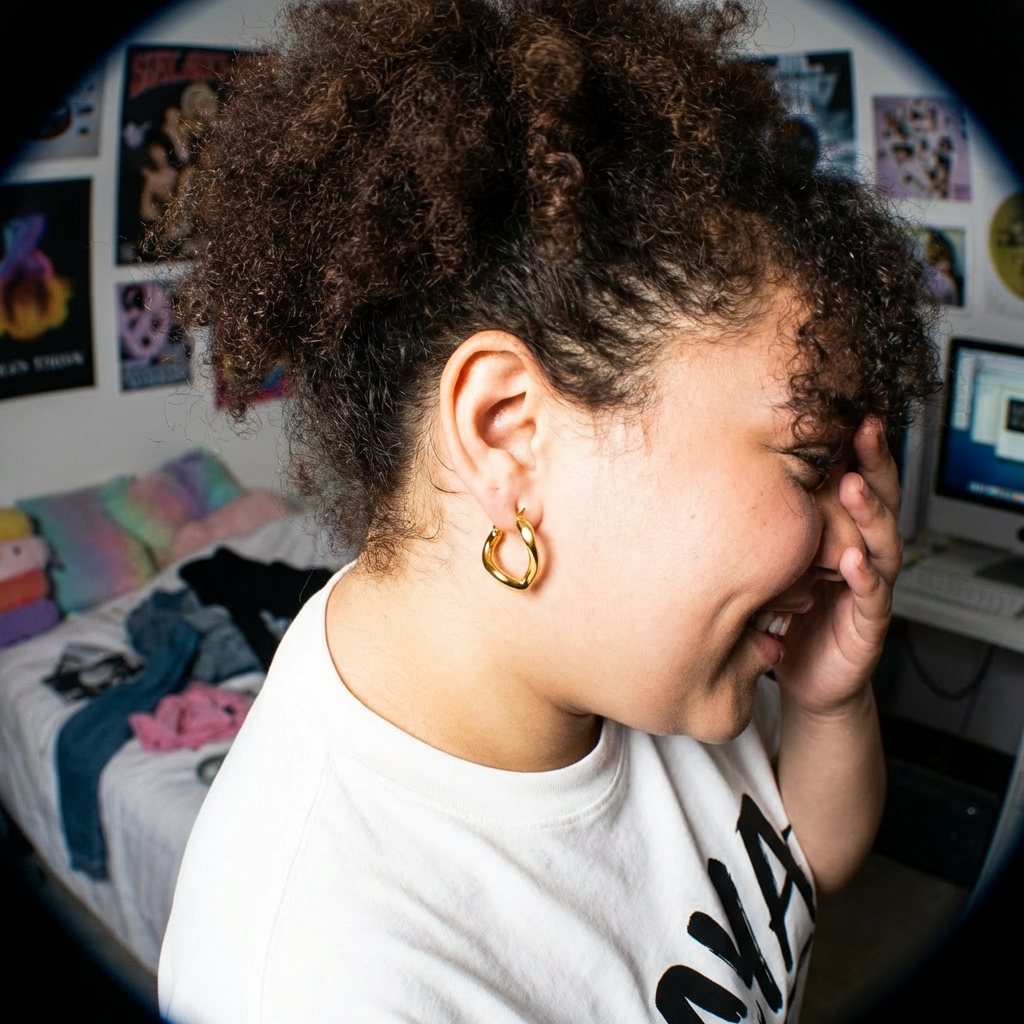 עגיל חישוק עם טוויסט