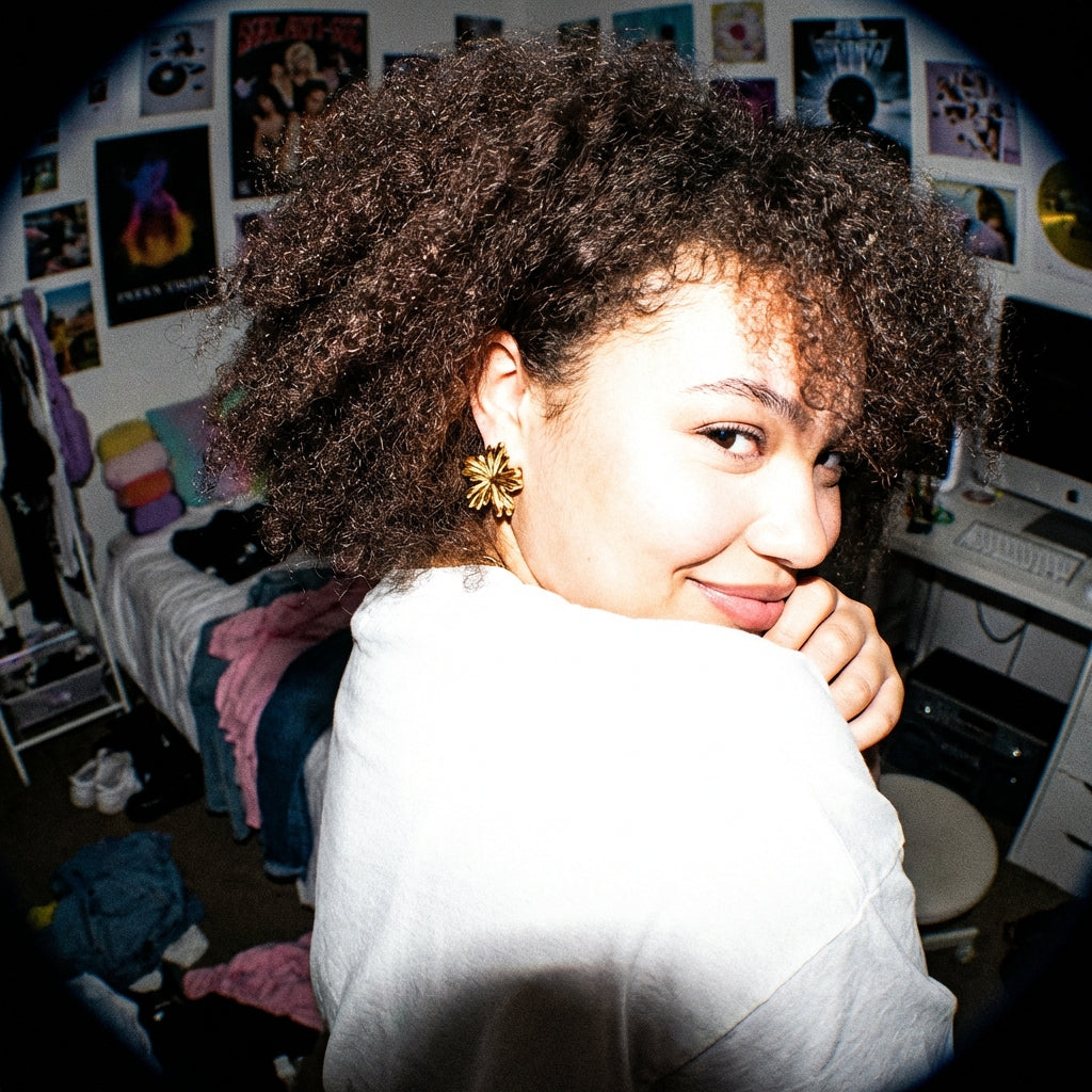 עגילי פרח אלגנט