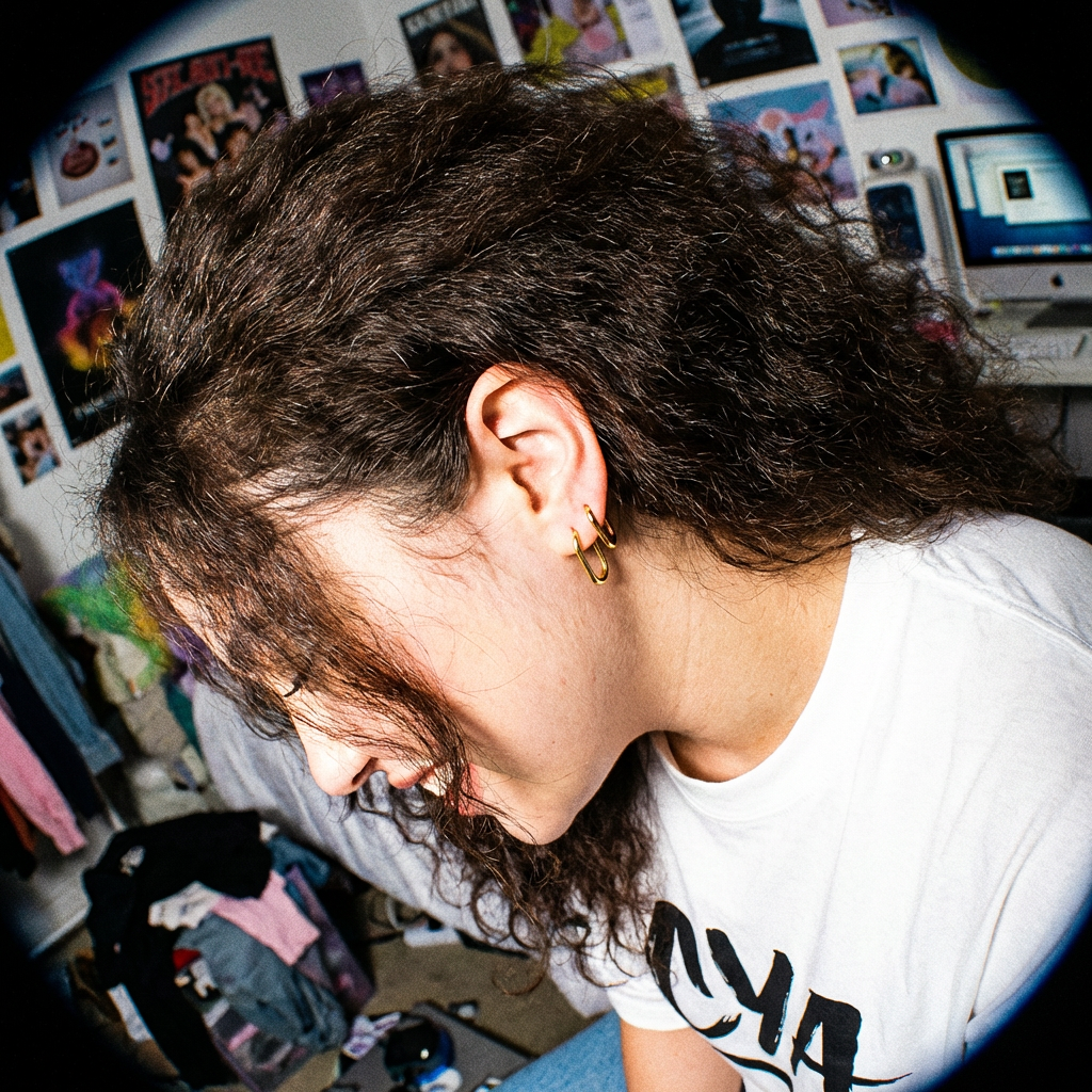 עגיל חישוק קלאסי אובלי