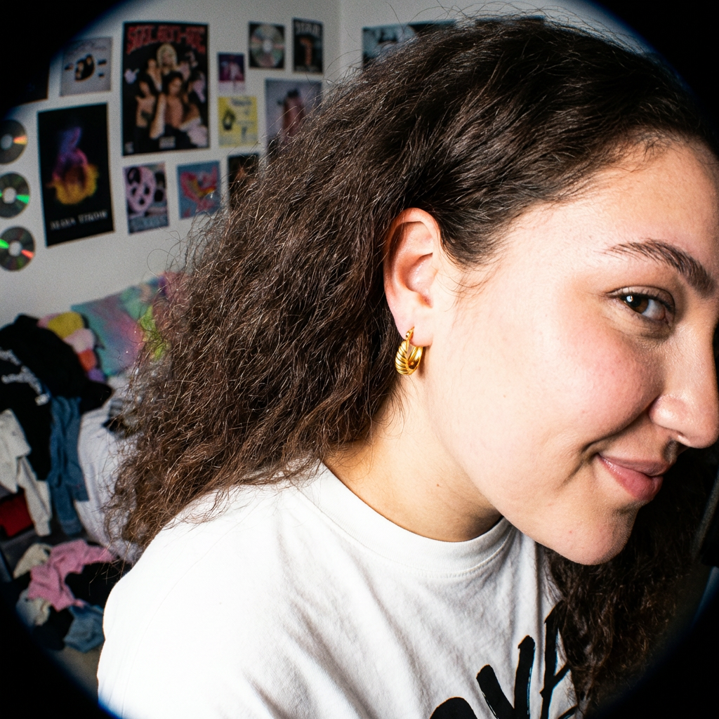 עגילי חישוק מרוקו עם טוויסט