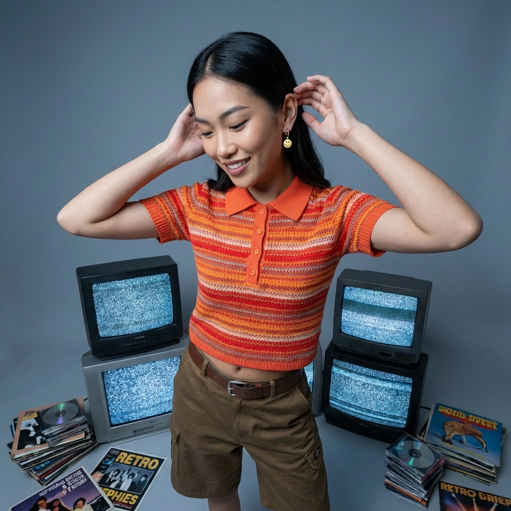 עגילי חישוק סמיילי