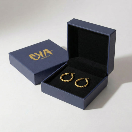 עגילי חישוק מסולסלים