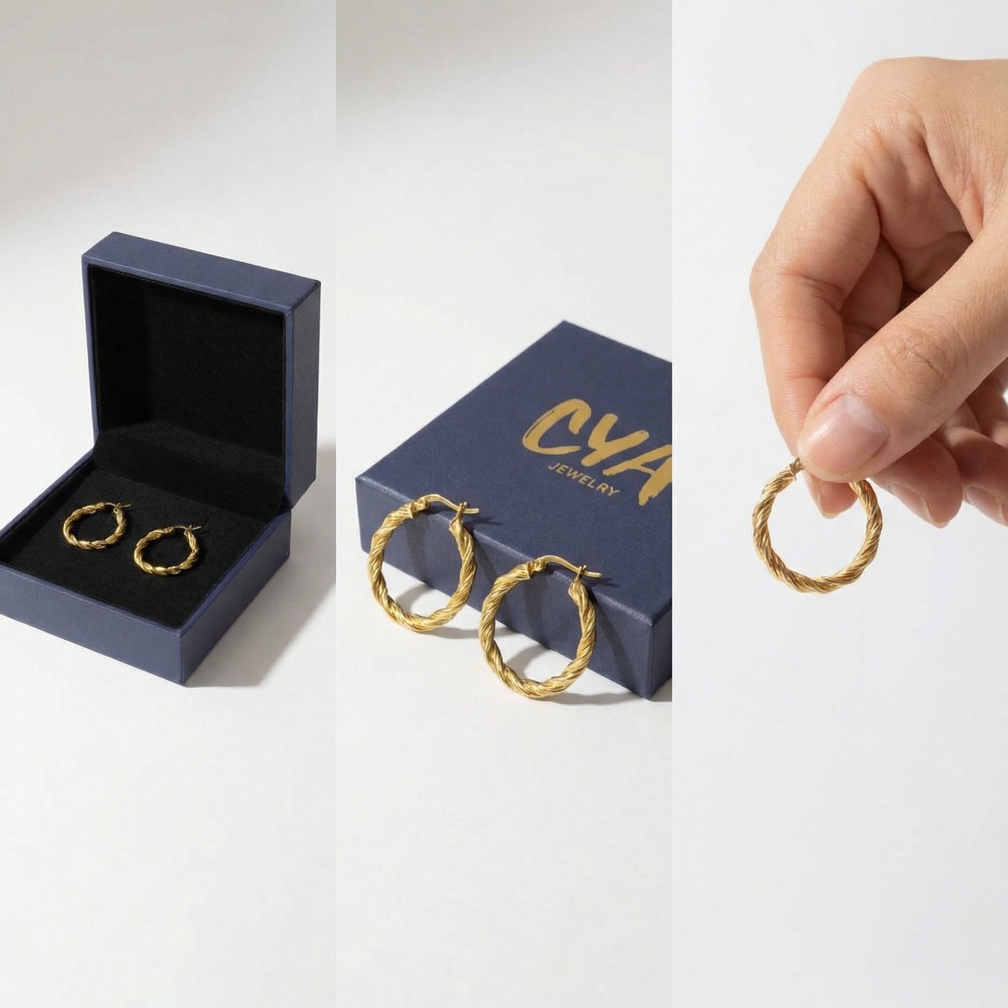 עגילי חישוק מסולסלים