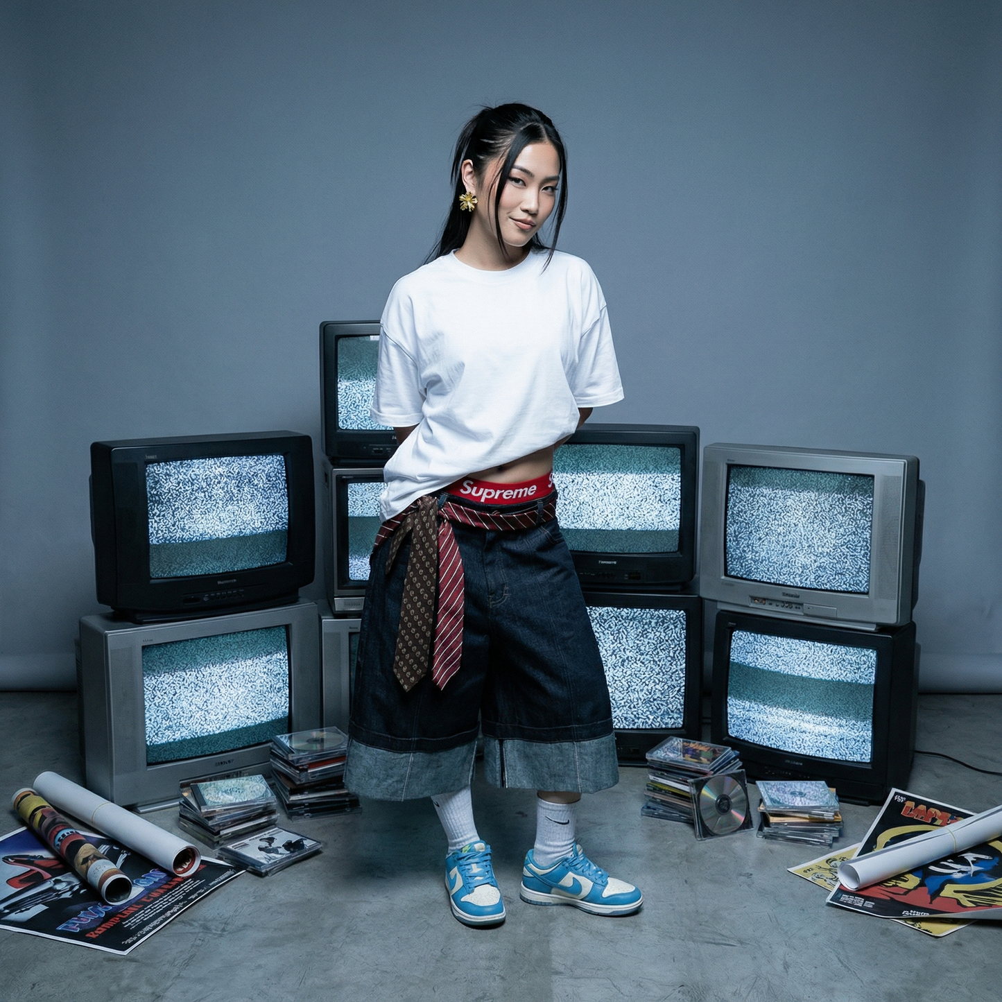 עגילי פרח אלגנט