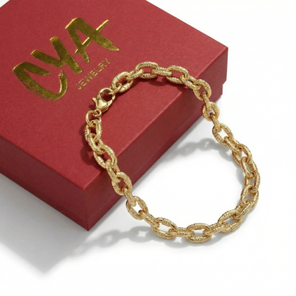 צמיד גורמט צ׳אנקי עם טקסטורה