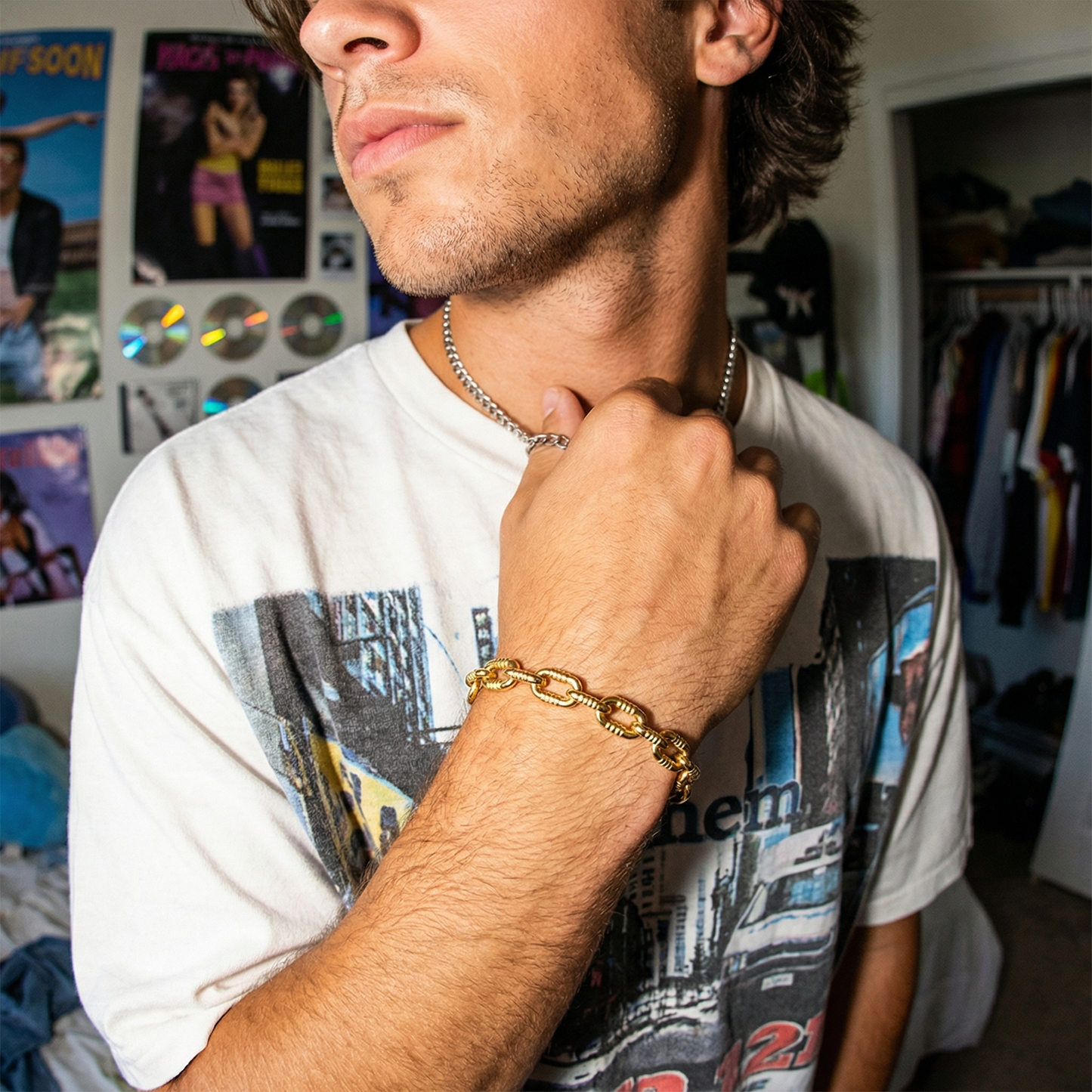 צמיד גורמט צ׳אנקי עם טקסטורה