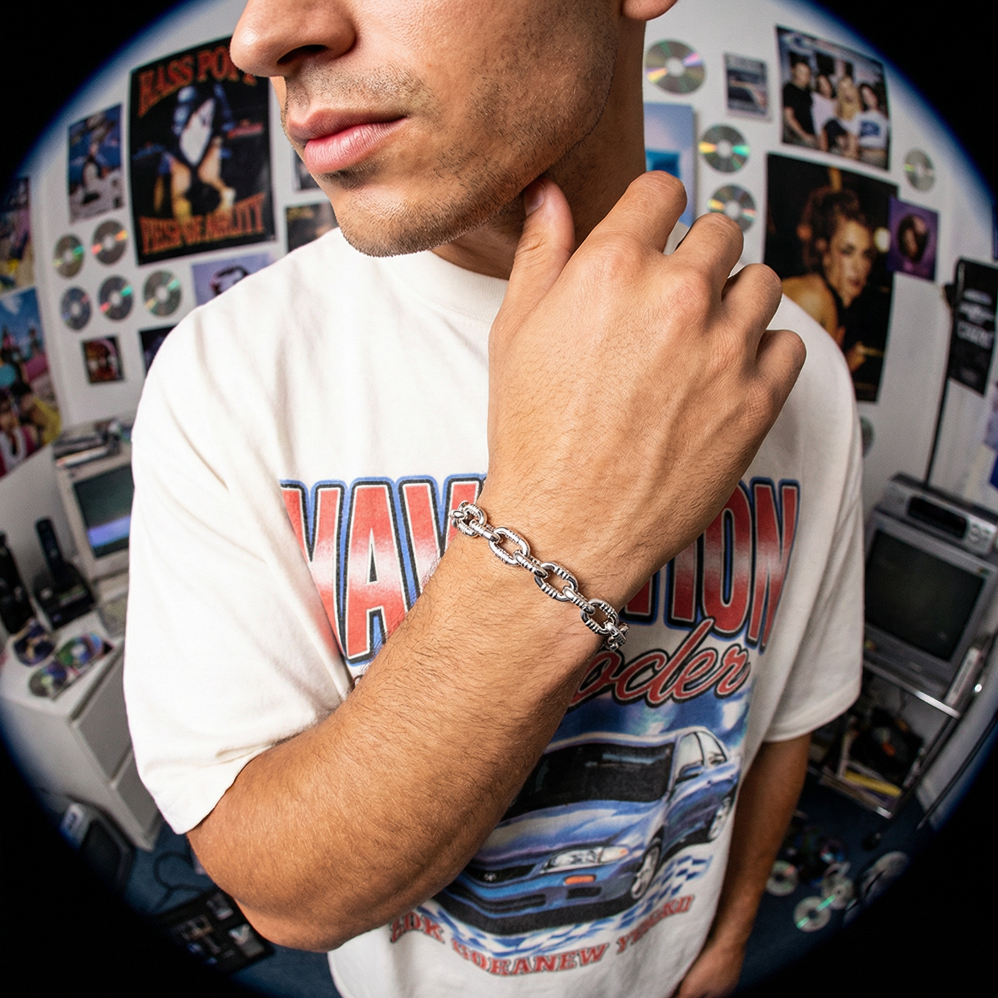 צמיד גורמט צ׳אנקי עם טקסטורה