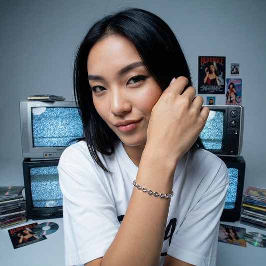 צמיד גורמט לבבות זהב